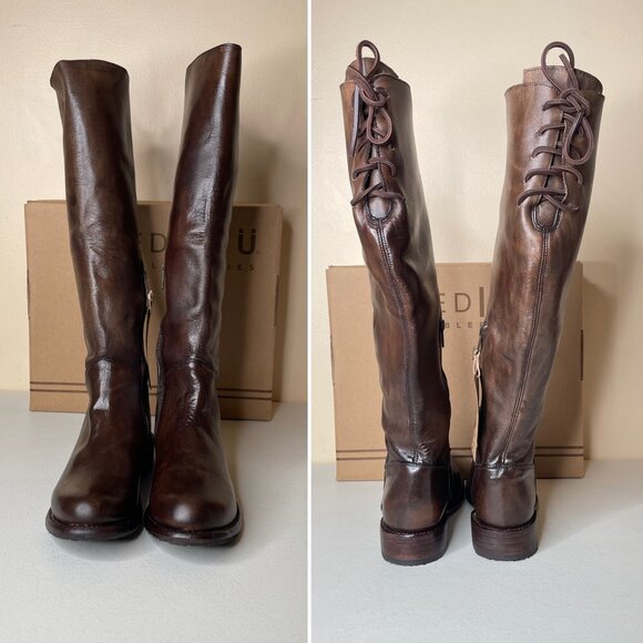 BED STU Manchester Distressed Leather Riding Boots BEDSTU Size 8 - Picture 6 of 16